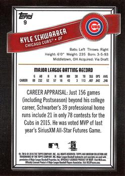 2016 Topps Museum Collection #9 Kyle Schwarber Back