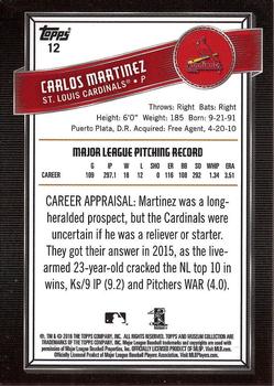 2016 Topps Museum Collection #12 Carlos Martinez Back