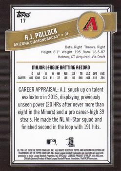 2016 Topps Museum Collection #17 A.J. Pollock Back