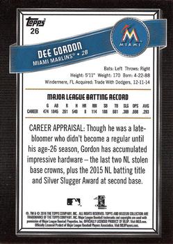 2016 Topps Museum Collection #26 Dee Gordon Back