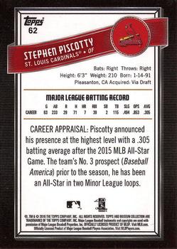 2016 Topps Museum Collection #62 Stephen Piscotty Back