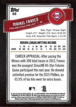 2016 Topps Museum Collection #66 Maikel Franco Back