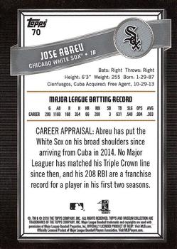 2016 Topps Museum Collection #70 Jose Abreu Back