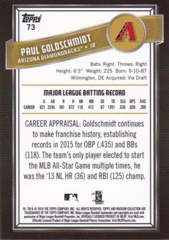 2016 Topps Museum Collection #73 Paul Goldschmidt Back