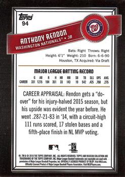2016 Topps Museum Collection #94 Anthony Rendon Back