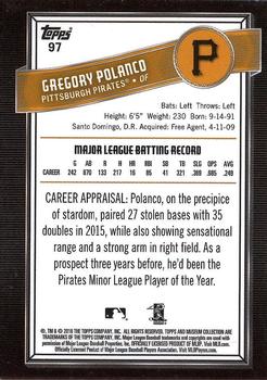 2016 Topps Museum Collection #97 Gregory Polanco Back