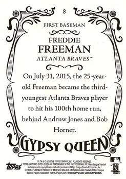 2016 Topps Gypsy Queen #8 Freddie Freeman Back