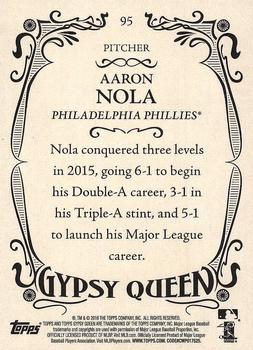 2016 Topps Gypsy Queen #95 Aaron Nola Back