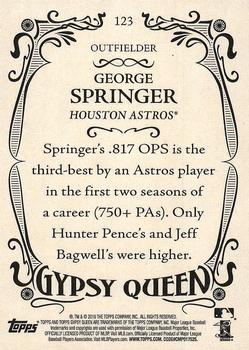 2016 Topps Gypsy Queen #123 George Springer Back