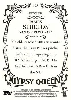 2016 Topps Gypsy Queen #178 James Shields Back