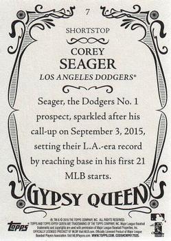 2016 Topps Gypsy Queen #7 Corey Seager Back