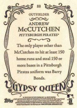 2016 Topps Gypsy Queen #88 Andrew McCutchen Back
