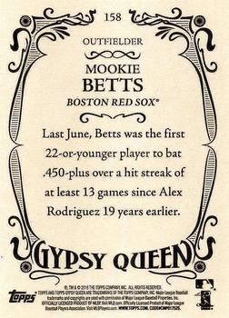 2016 Topps Gypsy Queen #158 Mookie Betts Back