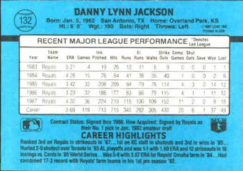 1988 Donruss #132 Danny Jackson Back