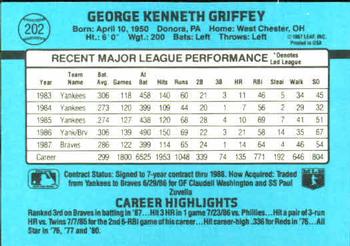 1988 Donruss #202 Ken Griffey Back