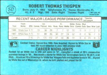 1988 Donruss #247 Bobby Thigpen Back