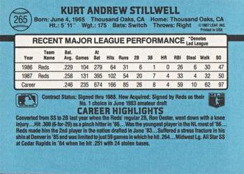 1988 Donruss #265 Kurt Stillwell Back