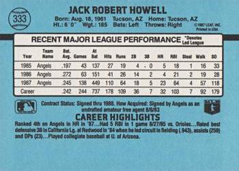 1988 Donruss #333 Jack Howell Back
