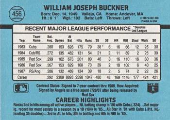 1988 Donruss #456 Bill Buckner Back