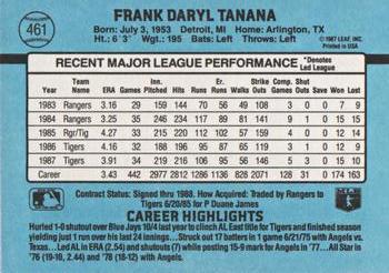 1988 Donruss #461 Frank Tanana Back
