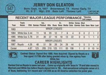 1988 Donruss #547 Jerry Don Gleaton Back