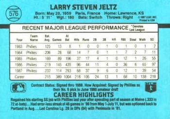 1988 Donruss #576 Steve Jeltz Back