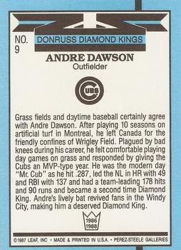 1988 Donruss #9 Andre Dawson Back