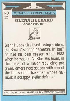 1988 Donruss #22 Glenn Hubbard Back