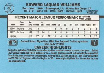 1988 Donruss #46 Eddie Williams Back