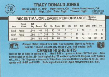 1988 Donruss #310 Tracy Jones Back