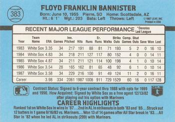 1988 Donruss #383 Floyd Bannister Back