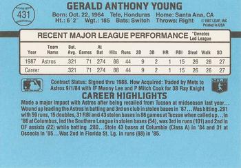 1988 Donruss #431 Gerald Young Back