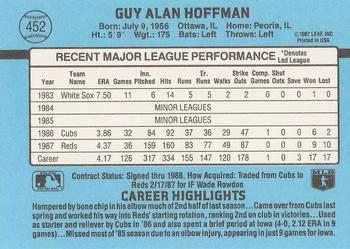 1988 Donruss #452 Guy Hoffman Back