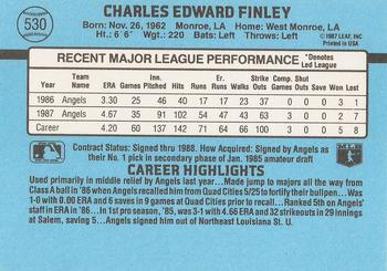 1988 Donruss #530 Chuck Finley Back