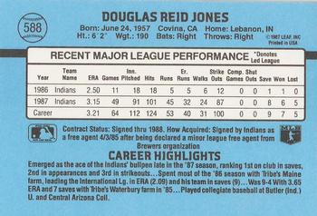 1988 Donruss #588 Doug Jones Back