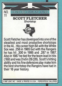 1988 Donruss #11 Scott Fletcher Back