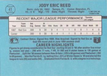 1988 Donruss #41 Jody Reed Back