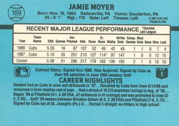 1988 Donruss #169 Jamie Moyer Back