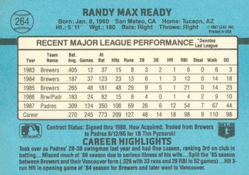 1988 Donruss #264 Randy Ready Back