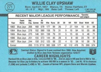 1988 Donruss #271 Willie Upshaw Back