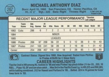 1988 Donruss #267 Mike Diaz Back