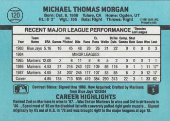 1988 Donruss #120 Mike Morgan Back