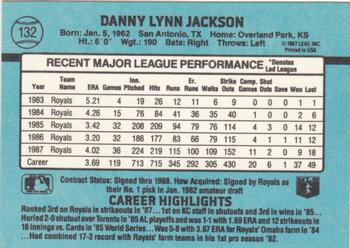 1988 Donruss #132 Danny Jackson Back