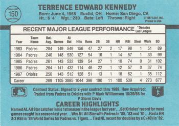 1988 Donruss #150 Terry Kennedy Back