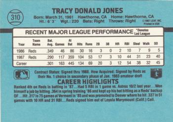 1988 Donruss #310 Tracy Jones Back