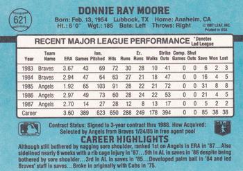 1988 Donruss #621 Donnie Moore Back
