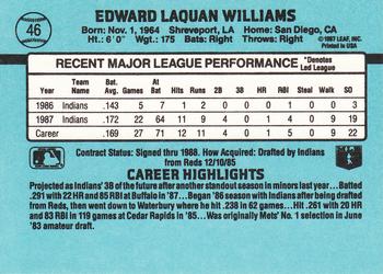 1988 Donruss #46 Eddie Williams Back