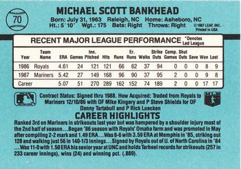 1988 Donruss #70 Scott Bankhead Back