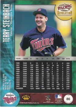 1998 Pacific Revolution #86 Terry Steinbach Back