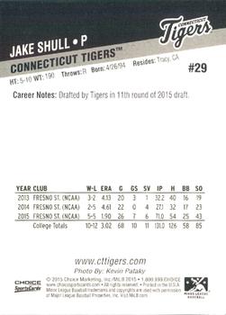 2015 Choice Connecticut Tigers #29 Jake Shull Back